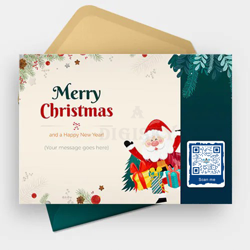 Christmas QR code postcards