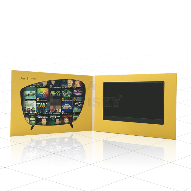 A6 soft cover lcd video brochure.