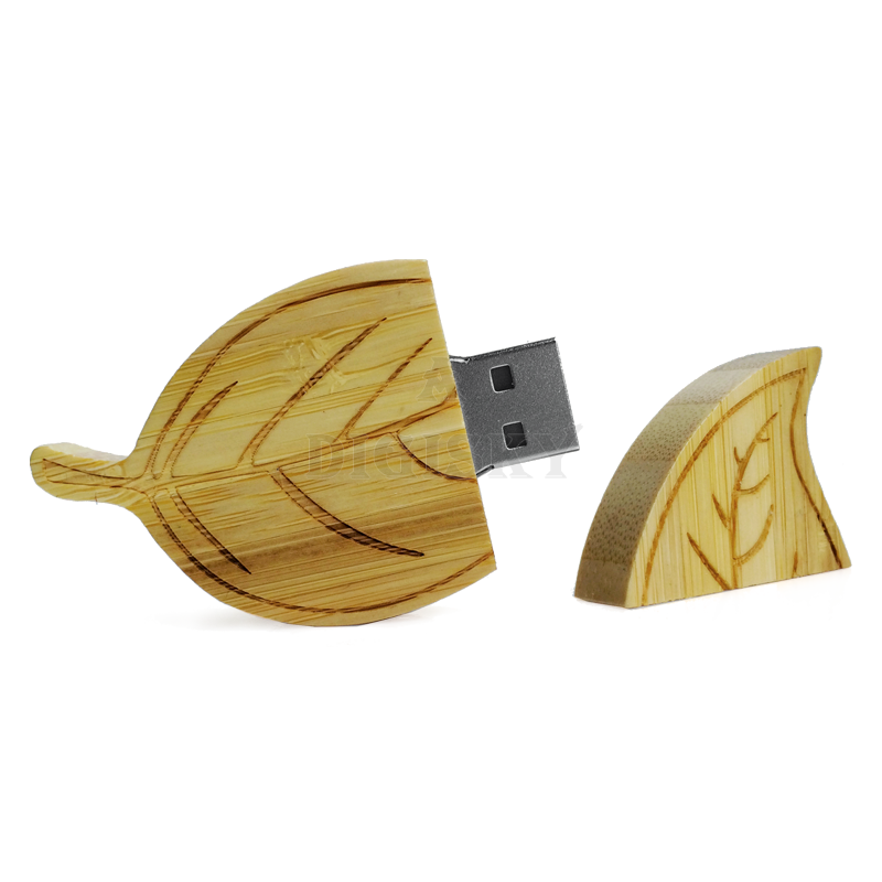 Bamboo leaf USB flash drive