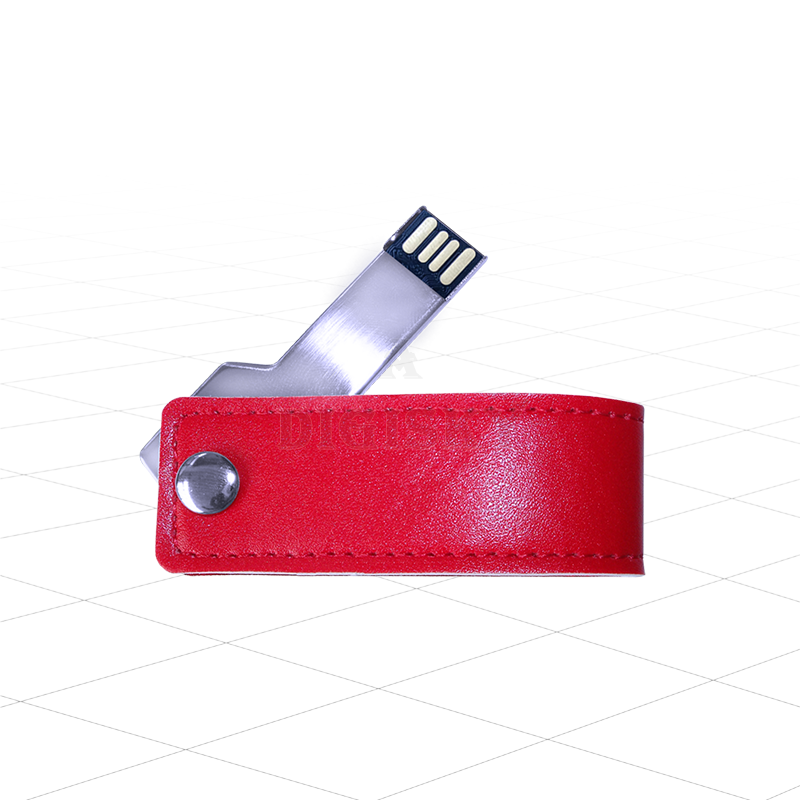 Twister key shape leather USB stick giveaway gifts