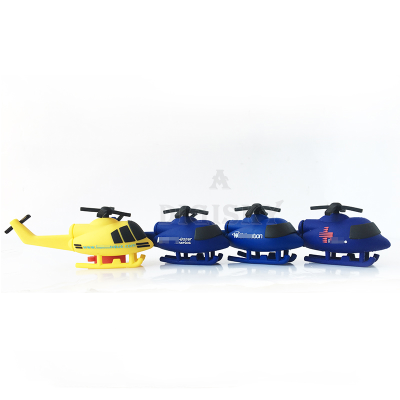  3D soft PVC helicopter USB flash drive