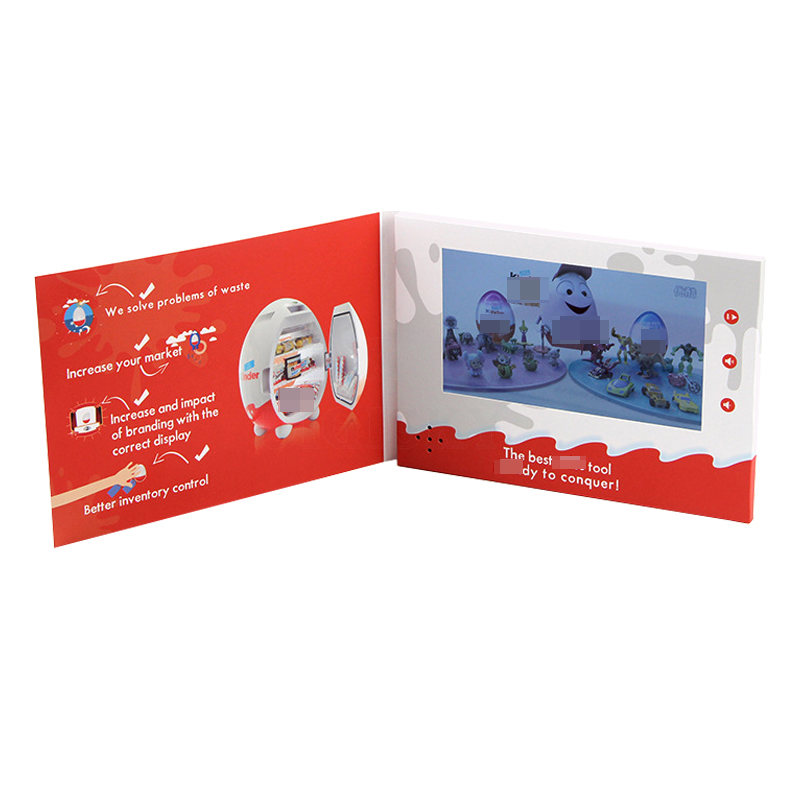A5 size video brochure with 7-inch IPS screen