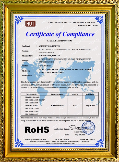 RoHS Certifications