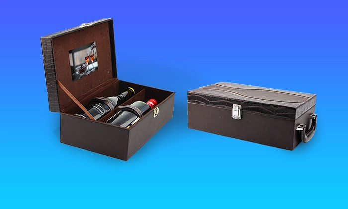 Customized video wine box.